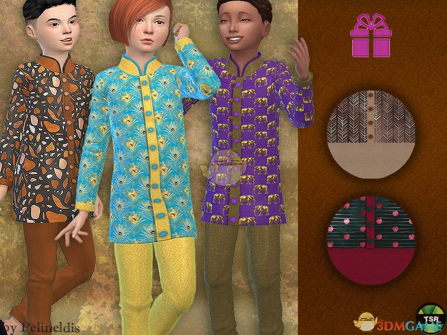 《模拟人生4》秋季丝绸睡衣MOD