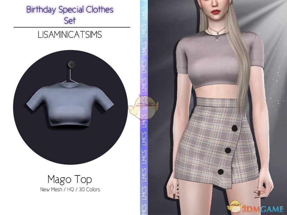 《模拟人生4》女性紧身短袖上衣MOD