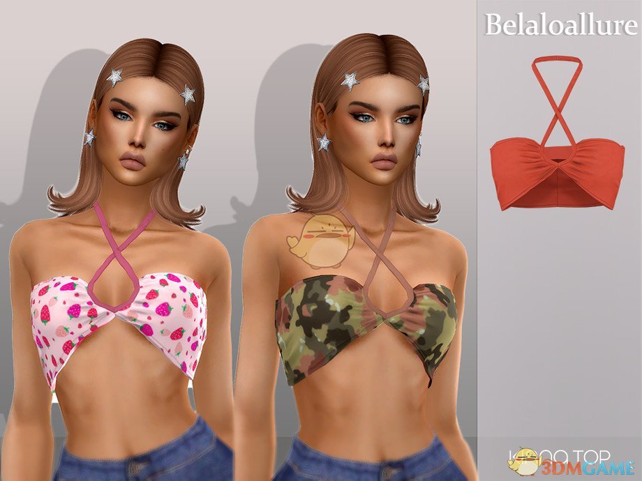 《模拟人生4》可爱十字吊带上衣MOD