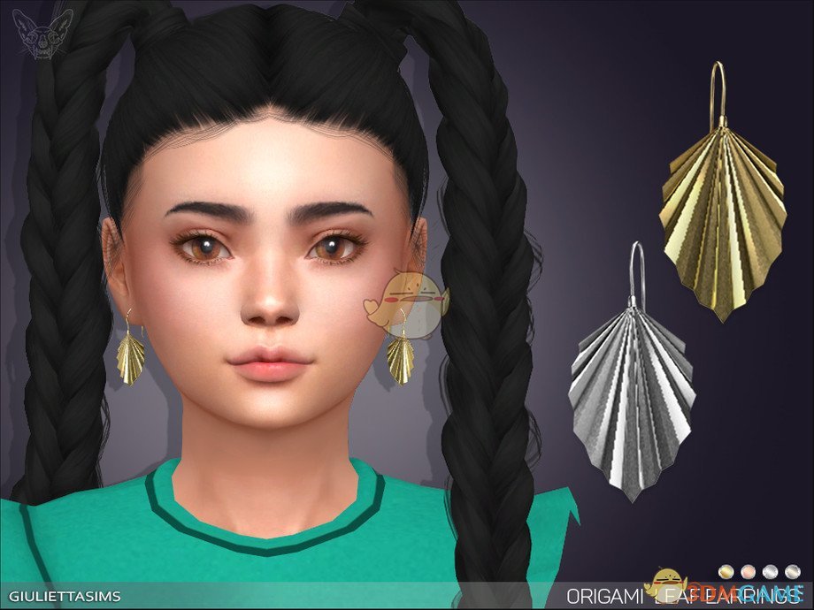 《模拟人生4》儿童折纸叶子耳环MOD