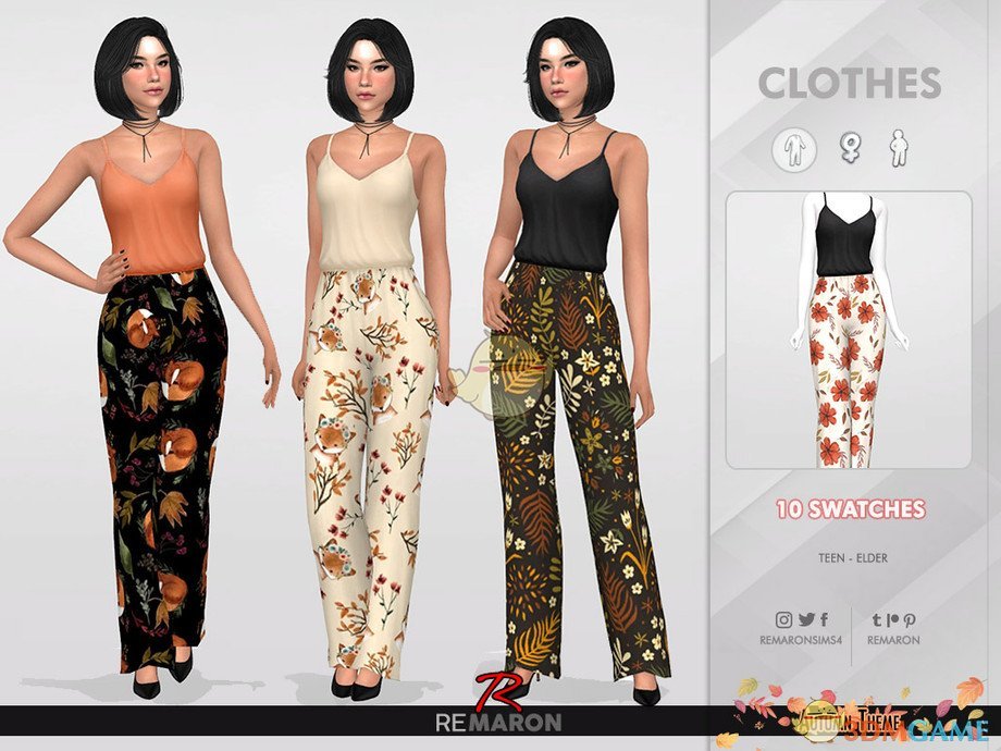 《模拟人生4》秋季美丽女士连身裤MOD