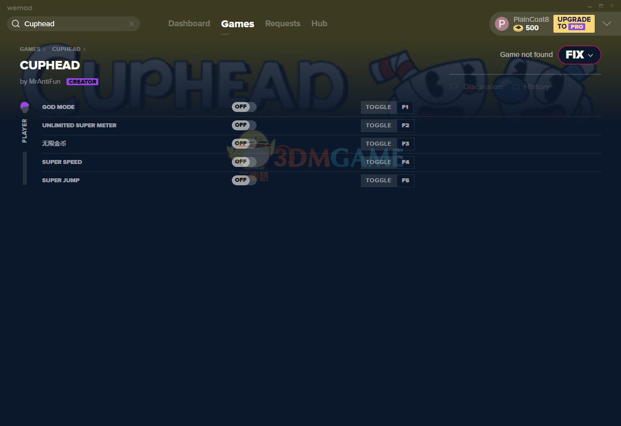 《茶杯头》v2020.11.13五项修改器[MrAntiFun][Steam]