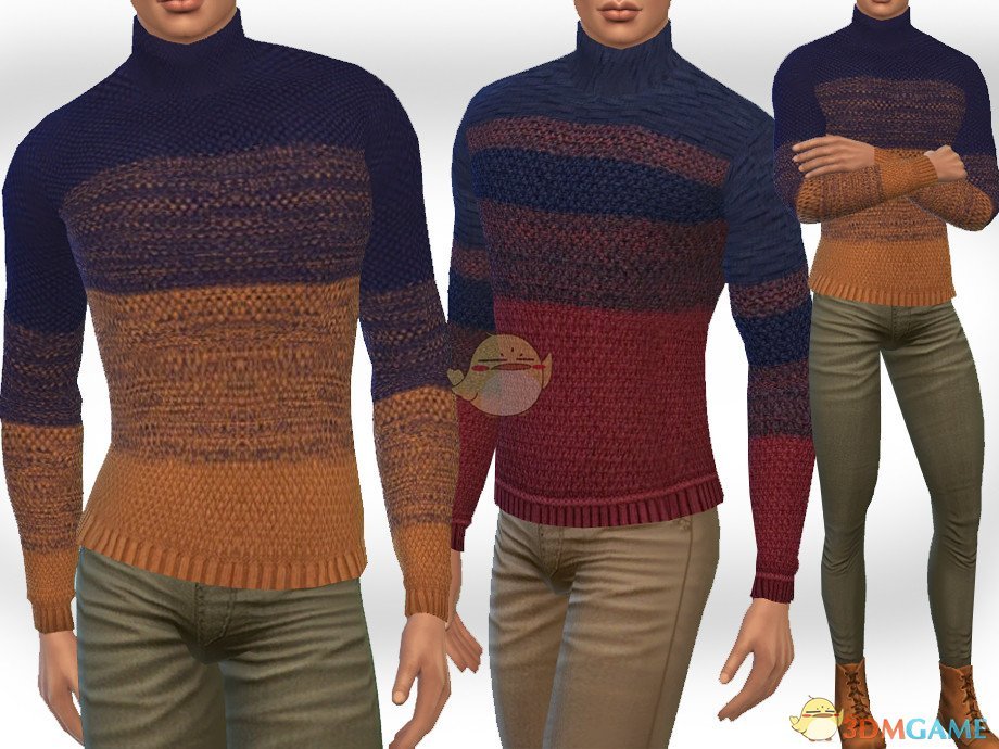 《模拟人生4》男士彩色毛衣MOD