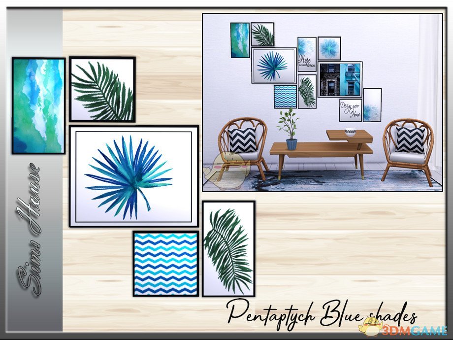 《模拟人生4》树叶条纹壁画MOD