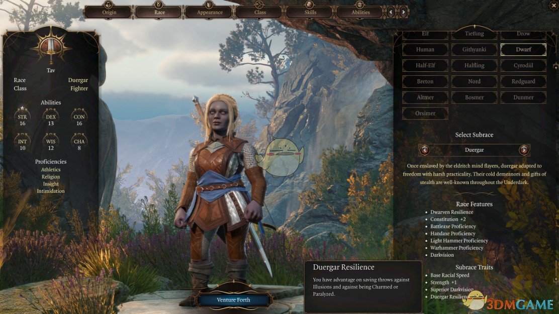 《博德之门3》来自深渊的矮人 - 杜尔加MOD