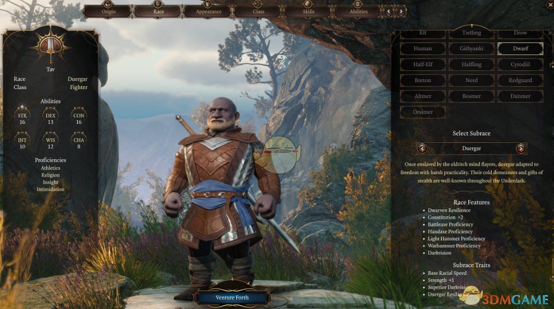 《博德之门3》来自深渊的矮人 - 杜尔加MOD