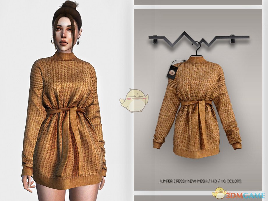 《模拟人生4》女性时尚腰带毛衣MOD