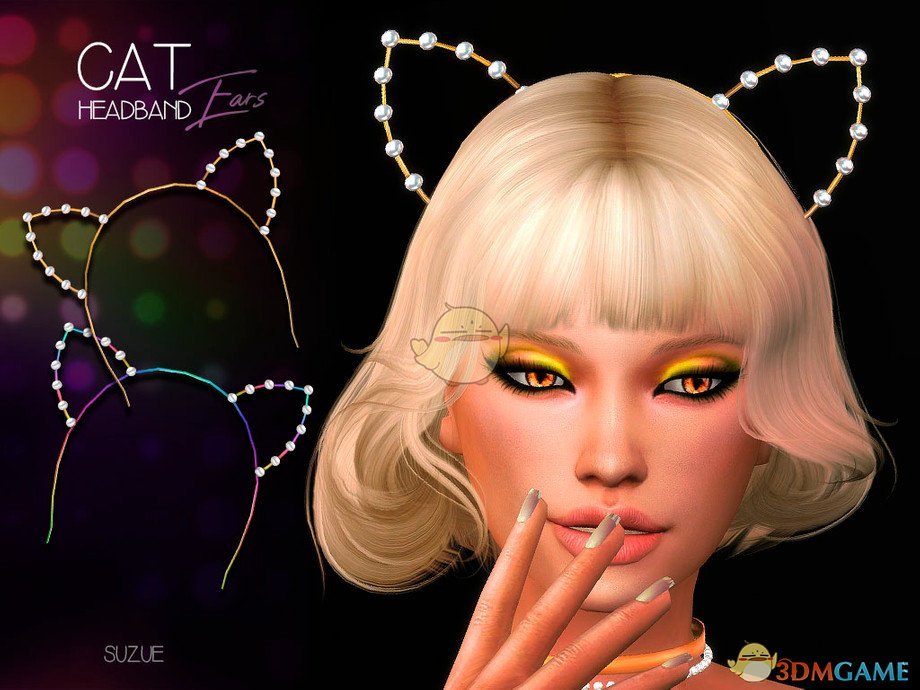 《模拟人生4》猫咪珍珠头饰MOD