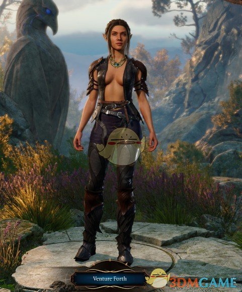 《博德之门3》女性轻便黑色套装MOD