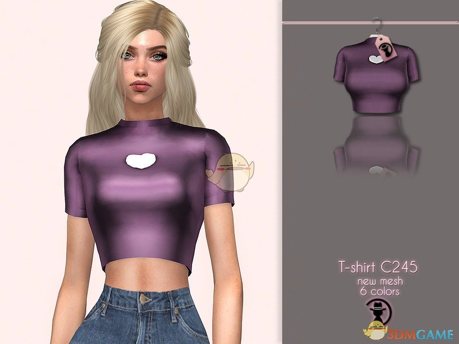 《模拟人生4》女性皮质爱心上衣MOD