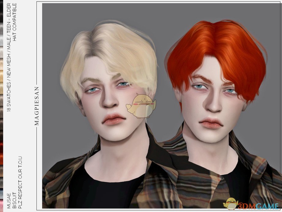 《模拟人生4》男士中分时尚卷发MOD