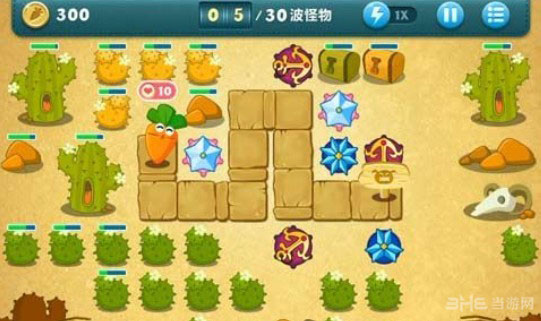 保卫萝卜挑战43攻略金萝卜布阵图3