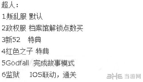 不义联盟人间之神pc英雄服装解锁条件一览超人