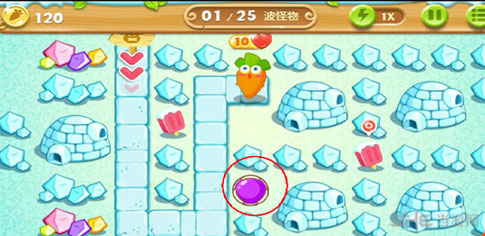 保卫萝卜2第12关攻略金萝卜布阵图2