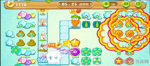保卫萝卜2第12关攻略金萝卜布阵图6