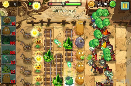 植物大战僵尸2狂野西部第八关三星图文攻略4
