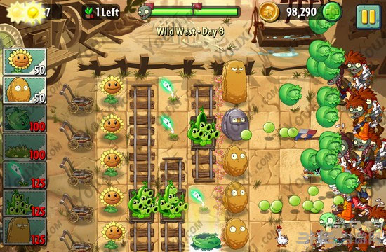 植物大战僵尸2狂野西部第八关三星图文攻略5