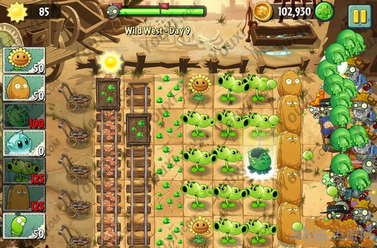 植物大战僵尸2狂野西部第九关三星图文攻略6