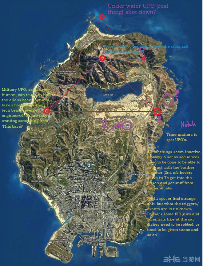 GTA5飞碟分布图
