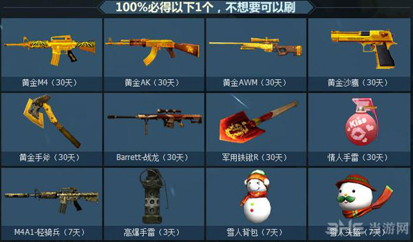cf2014火线新春礼一起刷军火活动介绍2