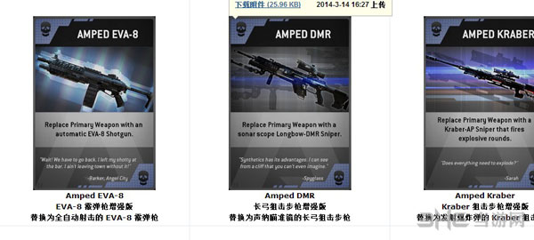 泰坦陨落全卡片资料大全 全武器卡片系统介绍4