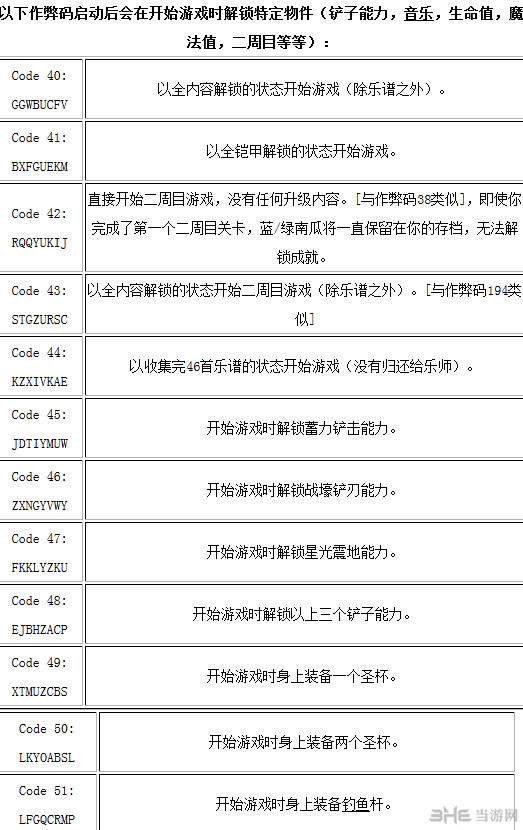 铲子骑士作弊代码大全5