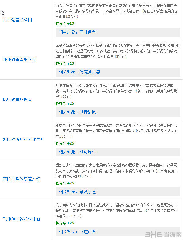 幻想神域每日扫荡任务汇总大全5