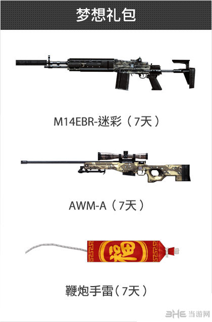 CF穿越火线新生礼包-梦想礼包