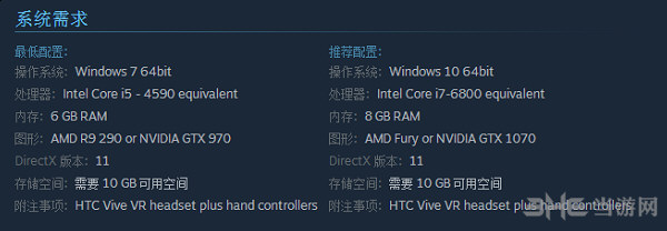 英雄萨姆VR配置要求