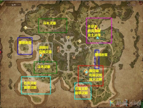 斗战神仙府怪物分布图截图1