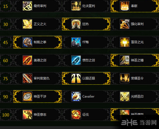 魔兽世界7.1惩戒骑天赋加点截图1