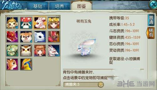 诛仙手游稀有玉兔图片
