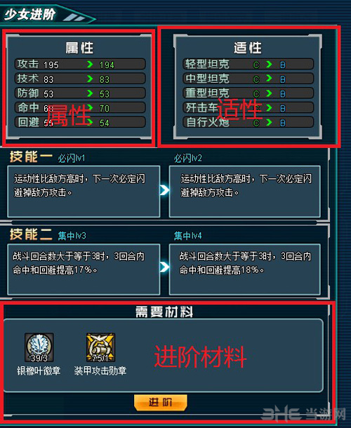 战车少女属性图1