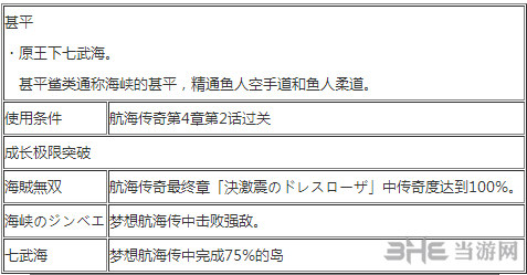 甚平出招表1