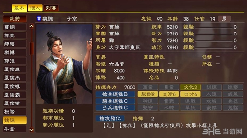 三国志13魏讽武将数据1