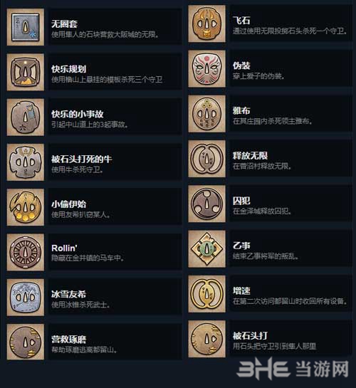 影子战术将军之刃成就一览1