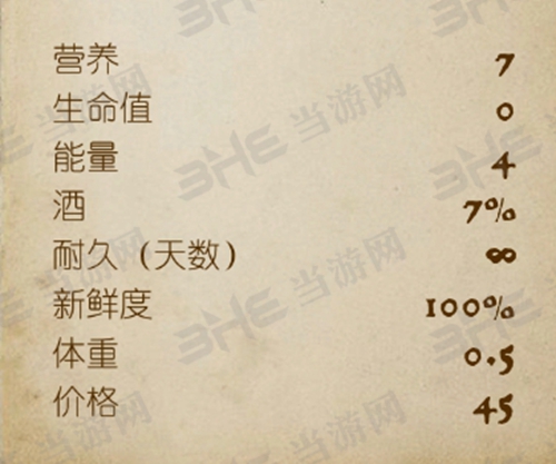 天国拯救麻醉药剂属性图