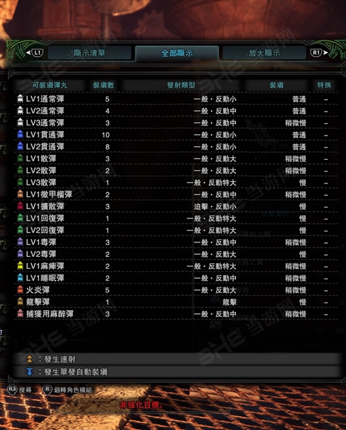 怪物猎人世界曼陀罗爆破炮I子弹适配图
