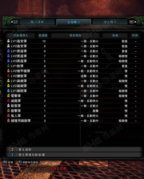 怪物猎人世界脉冲射手II子弹适配图
