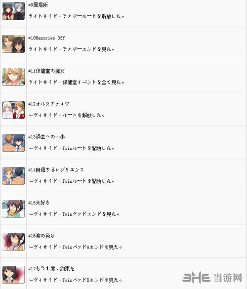 秋之回忆8全奖杯2