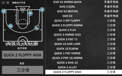 NBA2k18凯尔特人战术2