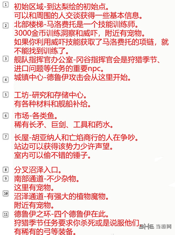 永恒之柱2梨绘地图指引2