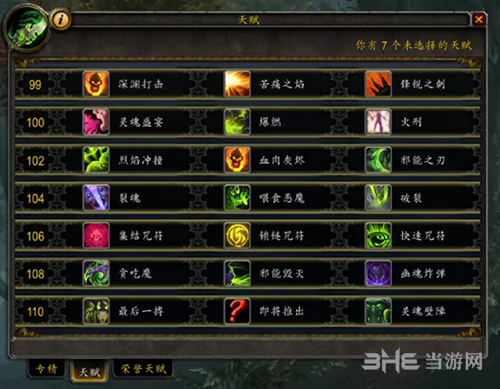 魔兽世界8.0复仇DH天赋图片