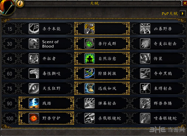魔兽世界8.0兽王猎天赋图片