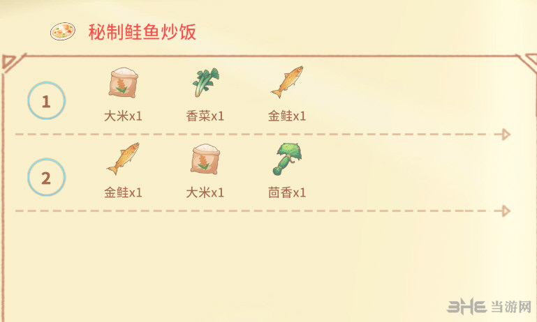 波西亚时光秘制鲑鱼炒饭配方图