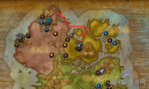 魔兽世界锚草采集路线图片