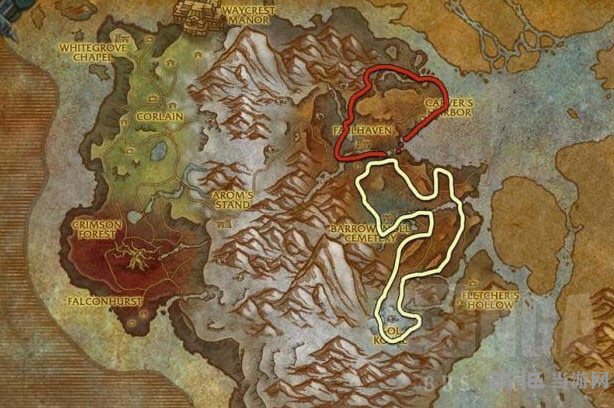 魔兽世界流波花苞采集路线4