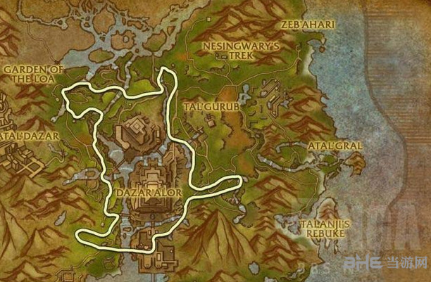魔兽世界8.0祖达萨采药图片