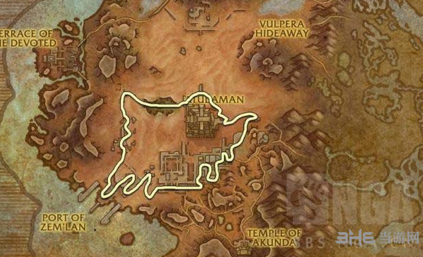魔兽世界8.0星光苔采集路线图片1