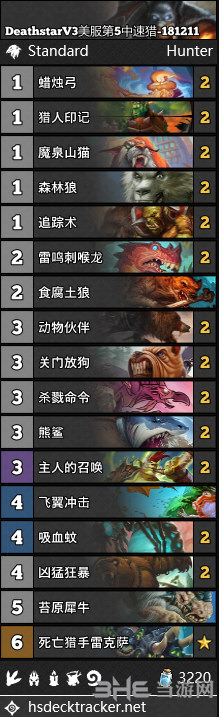 拉斯塔哈的大乱斗中速猎卡组图片